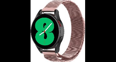 Horlogeband Milanees Geschikt voor Samsung Watch 4 Bandje Met Magneetsluiting - Bandje Geschikt voor Samsung Galaxy Watch 4 Band Milanees - Rose Goud