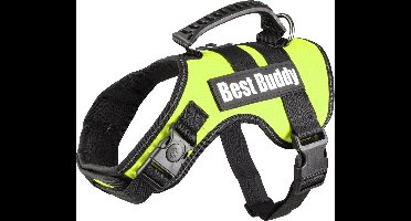 Flamingo Uranus - Harnas Honden - Harnas Best Buddy Uranus Neon Groen M 60-80cm 38mm - 1st - 122747 - 1st