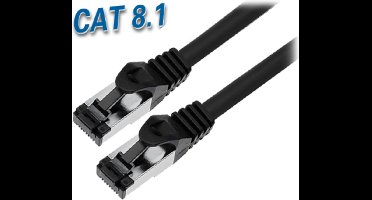S/FTP CAT8.1 40 Gigabit netwerkkabel / zwart - LSZH - 1 meter