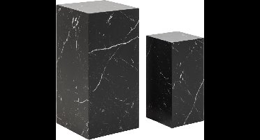 Zuil Lima Set van 2 Zwart MDF - Giga Living