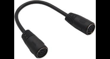 DIN 8-pins luidspreker koppelstuk / zwart - 0,20 meter