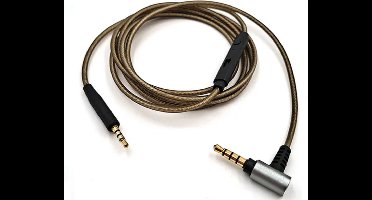 Premium haakse audiokabel met control talk voor o.a. Bose On-Ear 2, 700, QuietComfort 25, 35, 45 en Ultra - 1,2 meter