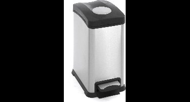 EKO - Rejoice pedaalemmer 12 liter - Stainless steel Plastic - mat RVS - Prullenbak