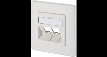 Metz Connect 130B20D21002KE Netwerkdoos Inbouw (in muur) Inzet met centraalstuk en frame Zonder connectoren 2 poorten Z