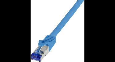 LogiLink C6A026S RJ45 CAT 6a S/FTP 0,50 m Blauw 1 st.