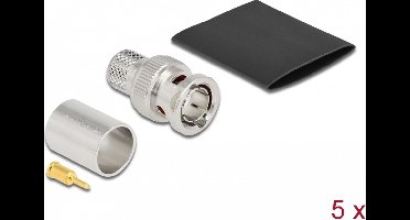 BNC-plug voor het krimpen van RG-11 met bijpassende krimpbuis