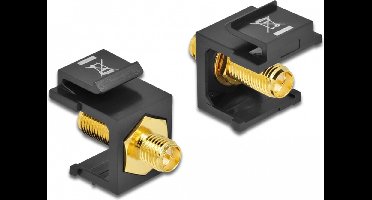 Keystone Module RP-SMA vrouwelijk naar RP-SMA vrouwelijk zwart