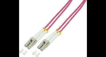 LogiLink FP4LC50 Glasvezel kabel 50 m OM4 2x LC Violet