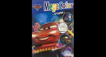 MegaColor Disney Kleur- en Stickerboek - Pixar Cars - Extra Dik! - Kleurboek met 25 Stickers - +/- 130 kleurplaten - Knutselen voor Kinderen - Knutselen voor Meisjes - Knutselen voor Jongens