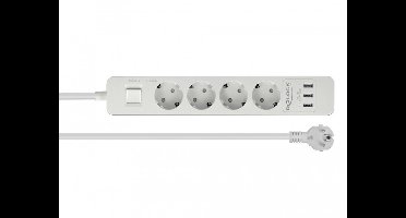 DeLOCK DeLOCK 4-weg stekkerdoos met USB-poorten