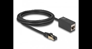 Netwerkextensiekabel RJ45 Plug op RJ45 Jack Cat.8.1 S/FTP 2 M Zwart