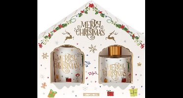 giftset - kaars - geurverspreider - kerst - geurkaars - geurstokjes - kerstcadeautjes
