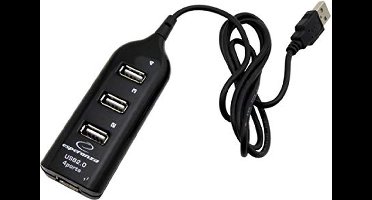 Esperanza EA116 interface hub 480 Mbit/s Zwart