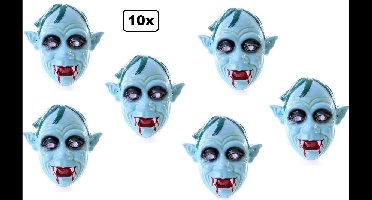 10x Zombie masker bloody man - Walking dead - Horror zombie time griezel halloween volwassenenen