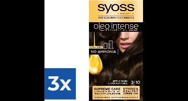 Syoss Oleo Intense - Haarverf - 3-10 - Intens Bruin - 115ml x 3