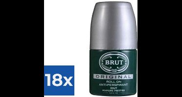 Brut Deo Roll-on - Original - GLAS - 50ml - Voordeelverpakking 18 stuks