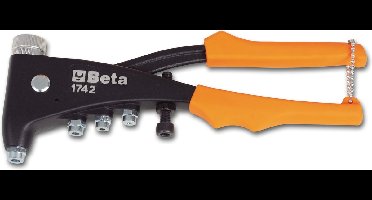 Blindklinktang Beta Tools 1742 voor blindklinkmoeren incl. verwisselbare mondstukken (1x M3+M4+M5+M6)