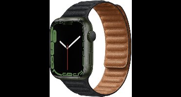 Apple Leather Link bandje - 44/45/46/49 mm - Midnight - M/L