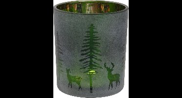 Theelichthouder klein - Bomen groen