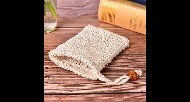 New Age Devi - "Biologisch Afbreekbaar Naturel Zeepzakje - Scrub - Wasbaar - Douche - Zak"