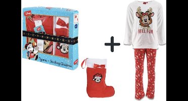 Disney Minnie mouse kerst pyjama + kerstsok