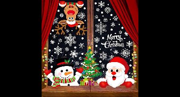 - Kerst raamstickers 315 Stuks . Herbruikbare kerstvenster, kerstdecoratie voor het venster. Vrolijk kerst sneeuwpop, rendier en kerstman stickers die op het raam plakken