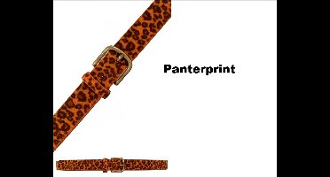 Luxe Panter riem oranje/zwart - lengte 113cm - Disco thema feest festival party optocht dieren fun