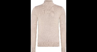 Mario Russo Coltrui - Trui Heren - Sweater Heren - Coltrui Heren - 3XL - Plaza Taupe