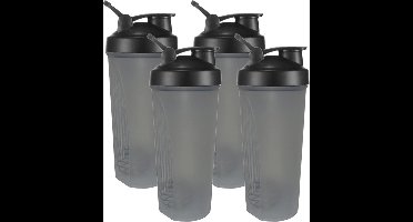 Benson Shakebeker met RVS mixbal - 4x - kunststof - lekvrij - 600 ml