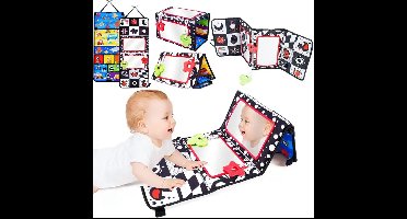 MontiPlay® Buiktrainer Baby - Buikligtrainer Baby - Sensorisch Speelgoed - Montessori Speelgoed - Baby Speelgoed 6 Maanden - Tummy Time - Educatief Speelgoed - Knisperboekje Baby