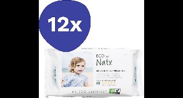 Naty Babydoekjes Gevoelige Huid - Ongeparfumeerd (12x56)