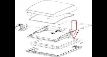 Dometic Mini Heki montagefr. 25-42 mm RAL9001