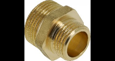 Messing verloopnippel dubbel 1 1/2x1 1/4