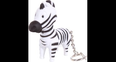 sleutelhanger Zoo Zebra met led licht en geluid