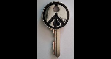sleutelhoesje Peace - RVS