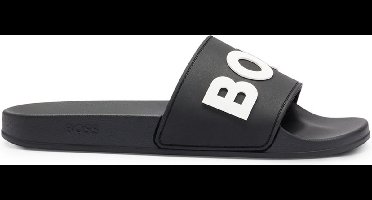 Hugo Boss heren slippers big logo zwart
