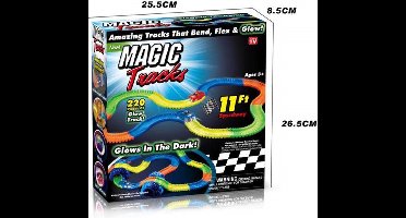 Glow in the dark magische racebaan (220-delig)