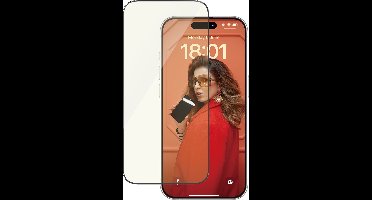 PanzerGlass Screenprotector geschikt voor Apple iPhone 15 Pro Glazen | PanzerGlass Ultra-Wide Fit Screenprotector Anti-Glare - Case Friendly + Installatie Frame