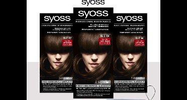 Syoss Color Permanent Coloration Haarverf - Bruin - 3-8 Donker Goudbruin - 3 Pack Voordeelverpakking