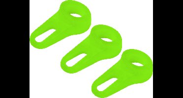 Deltafix Block it Deurwig - 3x - fluor groen - TPE kunststof - 12 x 3,8 cm - deurstopper