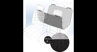 AUTODEKEN PACO ZWART/GRIJS 146x143CM