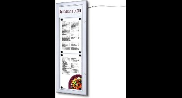 Outdoor Menubord Logo LED 2 X A4 Portrait - Syna SCZ2XA4TLED
