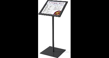 Vergrendelbaar Menustandaard Logo 2 X A4 Zwart - Syna MBSCZ2XA4C9005