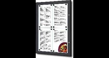 Zwart Outdoor Menubord 4x A4 - Syna SCZN4XA4C9005