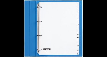 TABBLADEN QUANTORE 4-GAATS 20-DELIG MET ALFABET WIT PP