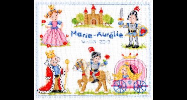 Vervaco - Telpakket kit - Geboorte - Ridders en prinsessen - PN-0145975 - Borduren - Borduurpakket - Borduurpakket geboorte - Borduurpakket volwassenen