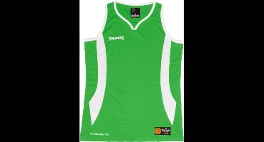 Spalding Jam Basketbalshirt Dames - Groen / Wit | Maat: XS