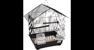 Vogelkooi Lombok Zwart - Zwart - 36.5 x 25.5 x 38 cm