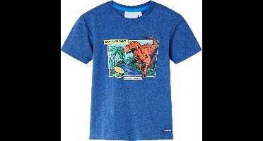 vidaXL - Kindershirt - 128 - gemêleerd - donkerblauw