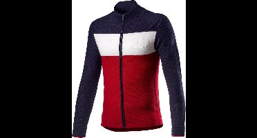 Castelli Casual trui Lange mouwen Heren Blauw Wit - Armando Sweater Savile Blue/Red/Off White - XXL